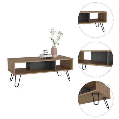 Mesa Vegas Miel y Plomo 101 cm Rectangular - Mesas | Bylmo