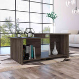 Mesa de Centro Wema Coñac 89.3x41.6cm Rectangular y con Compartimientos - Mesas | Bylmo