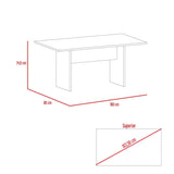 Comedor Beijing Coñac 160x74.6cm Rectangular de Seis Puestos y sin Sillas - Comedores | Bylmo