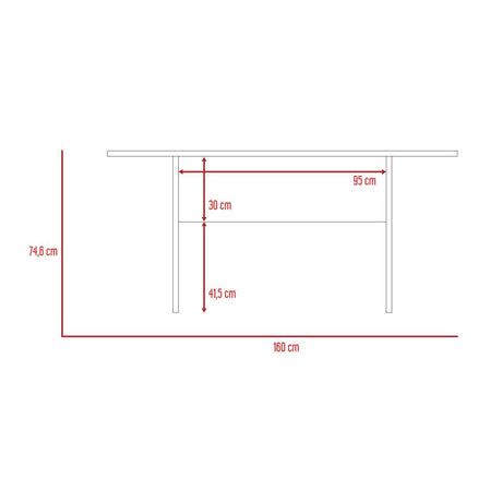 Comedor Beijing Coñac 160x74.6cm Rectangular de Seis Puestos y sin Sillas - Comedores | Bylmo