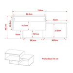 Mesa Albacete Cafe y Blanco 110 cm