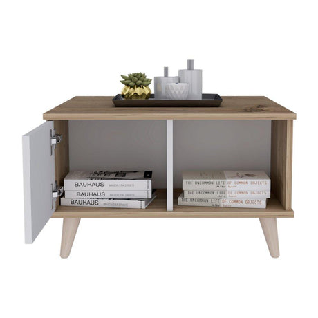 Mesa Alina Duna y Taupe 95 cm con Una Puerta - Mesas | Bylmo