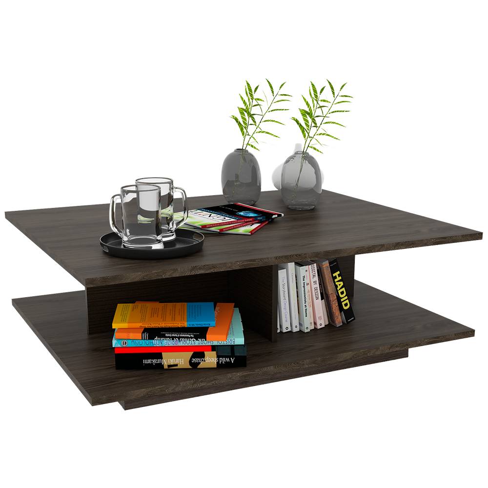 Mesa de Centro Bengala Coñac 100x37cm Rectangular y con Compartimientos - Mesas | Bylmo