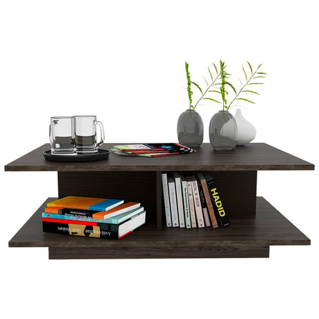 Mesa de Centro Bengala Coñac 100x37cm Rectangular y con Compartimientos - Mesas | Bylmo