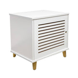 Mesa de Noche Tolu Blanco 40 cm con Una Puerta - Mesas de Noche | Bylmo