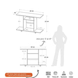 Mesa para TV Valencia Wengue 100x67.1cm Para TV Hasta 40 Pulgadas sin Cajones y con Patas - Muebles de TV | Bylmo
