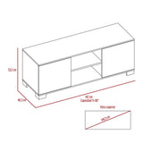 Rack Aurora Blanco 142 cm con Dos Puertas - Muebles para TV | Bylmo
