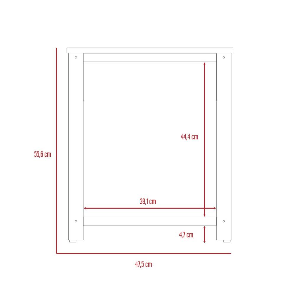 Mesa Ferrato Duna 47 cm con Entrepaño Metálico
