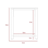 Mesa Ferrato Duna 47 cm con Entrepaño Metálico