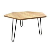 Mesa de Centro Turku Blanco 60x40cm Hexagonal con Patas - Mesas | Bylmo