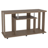 Mesa para TV Lannes Miel 120.9x67cm Para TV Hasta 50 Pulgadas sin Cajones y con Patas - Muebles para TV | Bylmo