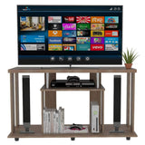 Mesa para TV Lannes Miel 120.9x67cm Para TV Hasta 50 Pulgadas sin Cajones y con Patas - Muebles para TV | Bylmo