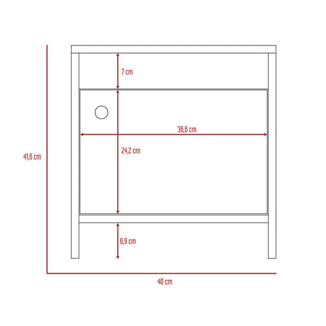 Mesa de Noche Colore Duna 40x41.6cm con Una Puerta - Mesas de Noche | Bylmo