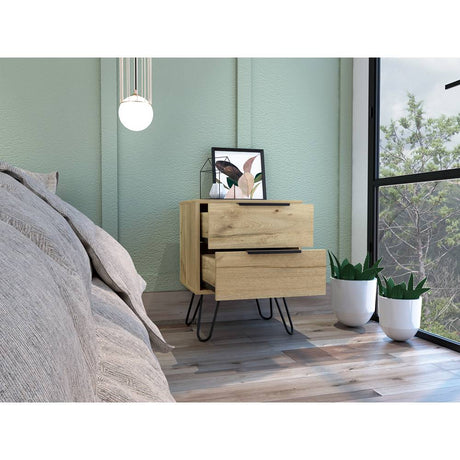 Mesa de Noche Concept D Duna 45x57cm con Dos Cajones - Mesas de Noche | Bylmo