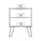 Mesa de Noche Concept D Duna 45x57cm con Dos Cajones - Mesas de Noche | Bylmo