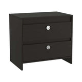 Mesa de Noche Idaly Wengue 60 cm con Dos Cajones - Mesas de Noche | Bylmo