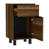 Mesa de Noche Kaia Caramelo 41 cm con Un Cajón y Una Puerta - Mesas de Noche | Bylmo