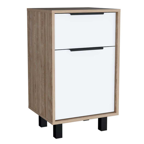 Mesa de Noche Kaia Z Miel 41x70cm con Un Cajón y con Una Puerta - Mesas de Noche | Bylmo