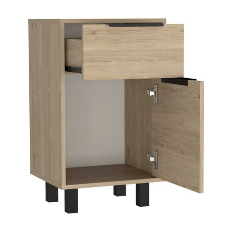Mesa de Noche Kaia Rovere 41 cm con Un Cajón y Una Puerta - Mesas de Noche | Bylmo