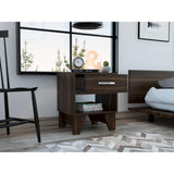 Mesa de Noche Portonova Habano 40 cm con Un Cajón - Mesas de Noche | Bylmo