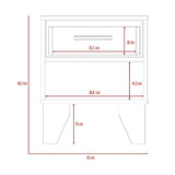 Mesa de Noche Portonova Habano 40 cm con Un Cajón - Mesas de Noche | Bylmo