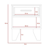 Mesa de Noche Portonova Caramelo 40 cm con Un Cajón - Mesas de Noche | Bylmo