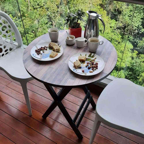 Mesa Listones Cafe 60 cm Plegable - Mesas | Bylmo