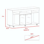 Mesa para TV Vermon Rovere 121 cm con Puertas de Vidrio