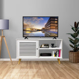 Rack Tolu Blanco 110 cm con Una Puerta - Muebles para TV | Bylmo