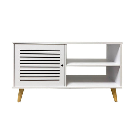 Rack Tolu Blanco 110 cm con Una Puerta - Muebles para TV | Bylmo
