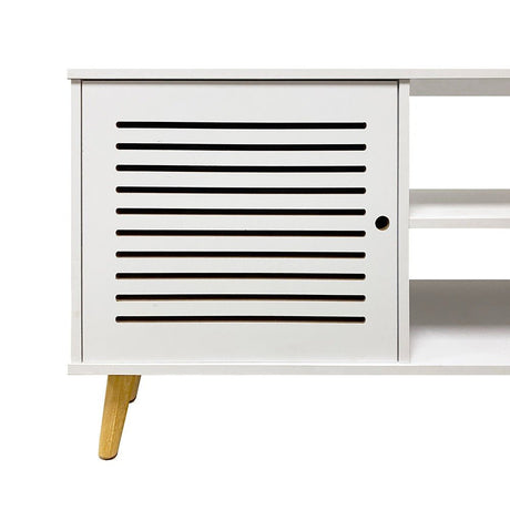 Rack Tolu Blanco 110 cm con Una Puerta - Muebles para TV | Bylmo