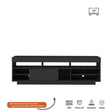 Rack de TV Treviso Negro 180x56cm Para TV Hasta 60 Pulgadas con Dos Cajones - Muebles para TV | Bylmo