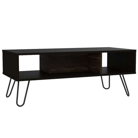 Mesa de Centro Vassel Wengue 101.1x40cm Rectangular con Patas y con Compartimientos - Mesas | Bylmo