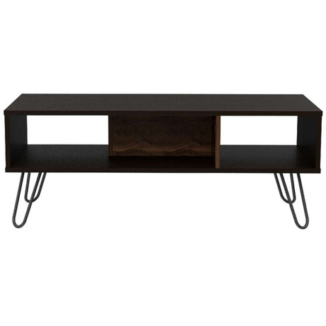 Mesa de Centro Vassel Wengue 101.1x40cm Rectangular con Patas y con Compartimientos - Mesas | Bylmo
