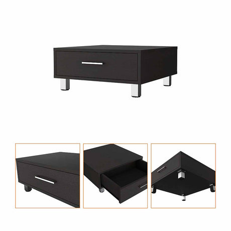 Mesa de Centro Beijing Wengue 60x26cm Rectangular con Patas y con Compartimientos - Mesas de Centro | Bylmo