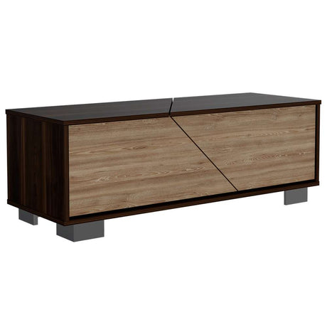 Mesa Fraktal Habano y Miel 104 cm con Dos Puertas - Mesas | Bylmo