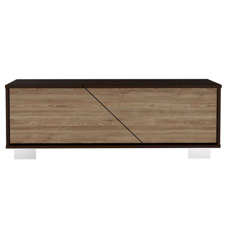 Mesa Fraktal Habano y Miel 104 cm con Dos Puertas - Mesas | Bylmo