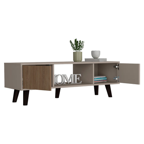 Mesa de Centro Funes Taupe 120 cm Rectangular con Dos Puertas - Mesas de Centro | Bylmo