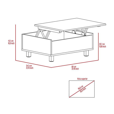 Mesa Gambia Carbón 80 cm Transformable - Mesas | Bylmo