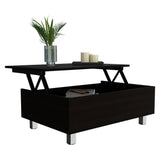 Mesa de Centro Gambia Plus Wengue 80x29.75cm Rectangular con Patas y con Compartimientos - Mesas | Bylmo