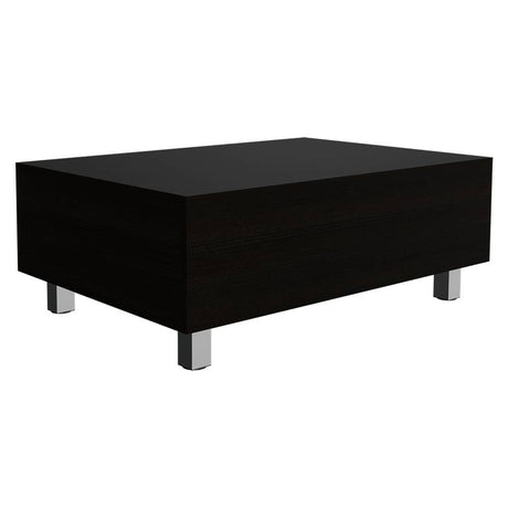 Mesa de Centro Gambia Plus Wengue 80x29.75cm Rectangular con Patas y con Compartimientos - Mesas | Bylmo