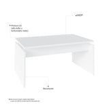 Mesa de Centro Katry Blanco 80 cm Rectangular Tradicional - Mesas de Centro | Bylmo