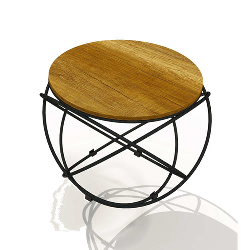 Mesa de Centro Nest Caramelo 60 cm Circular Minimalista