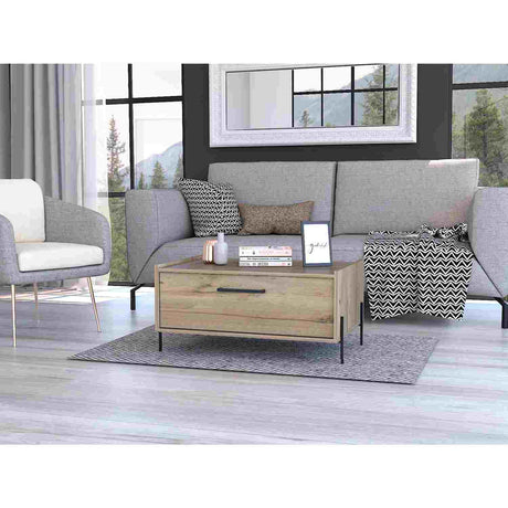 Mesa de Centro Shanghai Duna 84x40cm Rectangular con Patas y con Compartimientos - Mesas de Centro | Bylmo