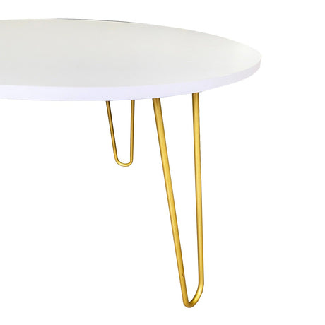 Mesa de Centro Shine Blanco 60 cm Redonda Minimalista - Mesas de Centro | Bylmo