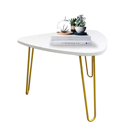 Mesa de Centro Shine Blanco 60 cm Triangular Minimalista - Mesas de Centro | Bylmo