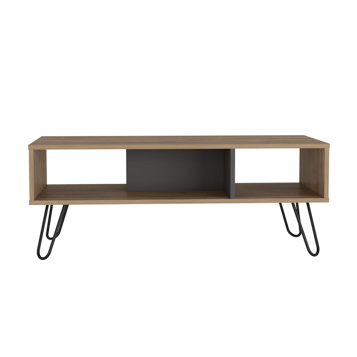 Mesa de Centro Vegas Miel 101x40cm Rectangular con Patas y con Compartimientos - Mesas de Centro | Bylmo