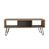 Mesa de Centro Vegas Miel 101x40cm Rectangular con Patas y con Compartimientos - Mesas de Centro | Bylmo