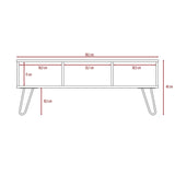 Mesa de Centro Vegas Miel 101x40cm Rectangular con Patas y con Compartimientos - Mesas de Centro | Bylmo