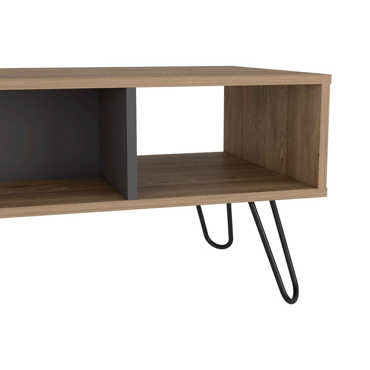 Mesa de Centro Vegas Miel 101x40cm Rectangular con Patas y con Compartimientos - Mesas de Centro | Bylmo